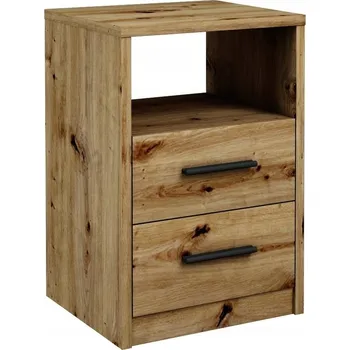Noční stolek Noční stolek Matkam dub artisan 2 zásuvky 40x35x58,5 cm
