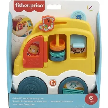 Hračka pro nejmenší FISHER PRICE Zvířecí kamarádi Objevovací Diskotékové AUTÍČKO Senzorické HXK33