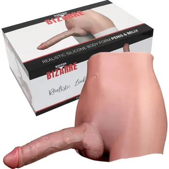 Připínací penis Real Body Realistic Silicone Body Form Penis & Belly