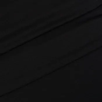 Zbytek - Merino úplet jednolícný černý 145 g