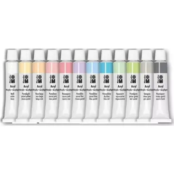 Vodová barva Akrylové barvy Marabu multicolor 12 ks 12 ml