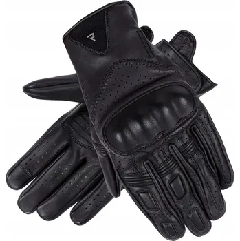 Moto rukavice KOŽENÉ RUKAVICE REBELHORN THUG II PERFOROVANÉ ČERNÉ M
