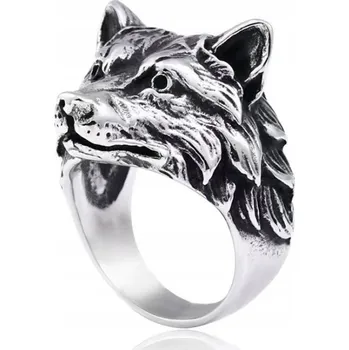 Prsten Pánský prstýnek vlk stříbrný vintage velikost 25