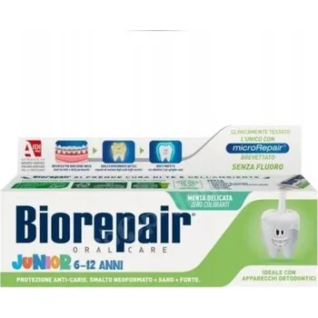 zubní pasta Biorepair Junior 6-12 let Zubní pasta bez fluoru 75 ml