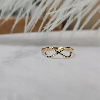 Prsten Zlatý prstýnek s motivem nekonečna - ryzost 585