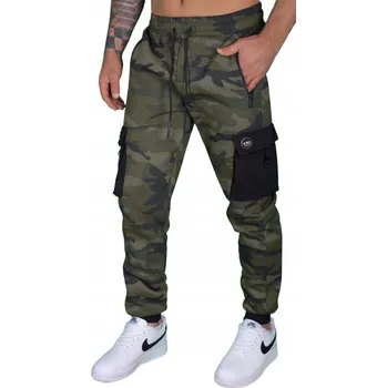 ZATEPLENÉ TEPLÁKOVÉ KALHOTY PÁNSKÉ TEPLÁKY JOGGERY ZIMNÍ MASKÁČOVÝ