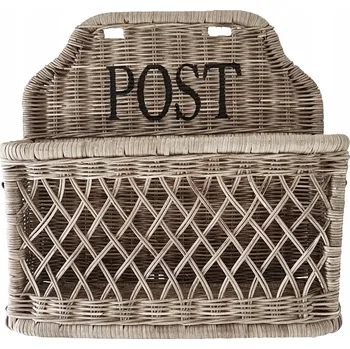 Úložný box Ratanový koš organizér Hampton na dopisy, dokumenty – ratanový úložný box do kanceláře, předsíně