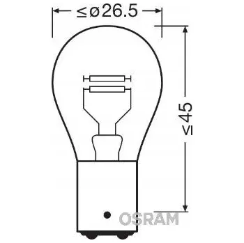 Žárovka Žárovka Osram ORIGINAL 24V P21/5W 21 W 1 ks