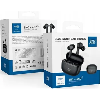 Sluchátka Blue Star bezdrátová stereo sluchátka TWS AC20E s ANC a ENC, černá