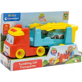 autíčko Barevný červený výklopný přepravník aut 2 v 1 Clementoni