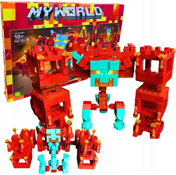 ostatní stavebnice Stavebnice Pevnostní robot 2v1 LED domeček Herní sada kostek Module World