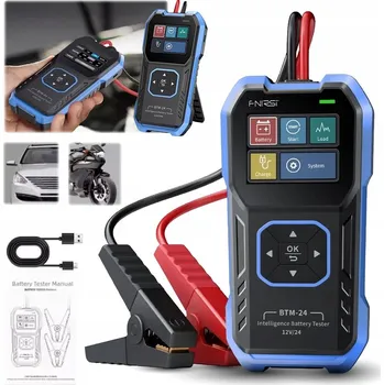 Nabíječka autobaterie Tester autobaterií 12V 24V FNIRSI BTM-24