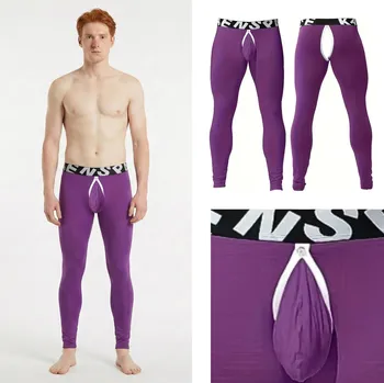 Pánské legíny Bambusové legíny fialové DukeBoy Velikost: M Odnímatelný váček