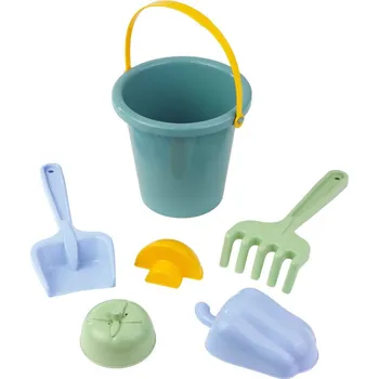 Dřevěná hračka Piesková súprava, 6-dielna, sieťka