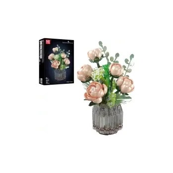 ostatní stavebnice Stavebnice květin Botanical & Floral, Mould King - Květiny, Varianta: Bílé růže MK-24109