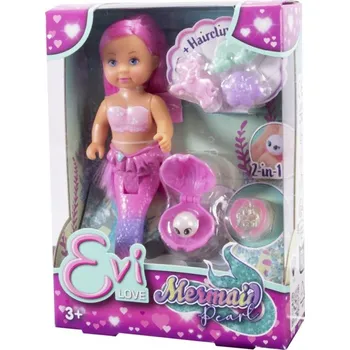 Panenka Bábika Evička morská víla s perlou