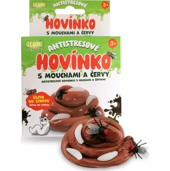 Dětský míč GLUMI Antistresové hovienko s muchami a červami