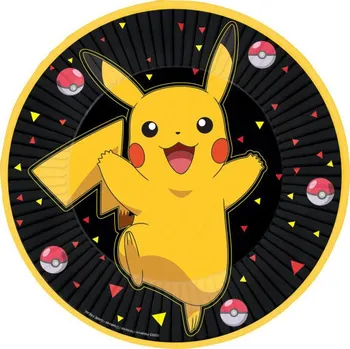 Talíř Papírový talíř Pokémon Yellow Thunder 8 kusů 23 cm