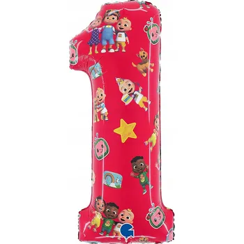 Balónek Fóliový balónek číslice 1 CoComelon, 66 cm