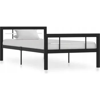 Ložnice Manželská kovová postel VidaXL 90x200 cm černá