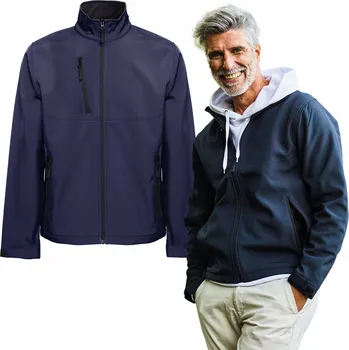 Pánská softshellová bunda Pánská softshellová bunda voděodolná větruodolná bez kapuce námořnická modrá S