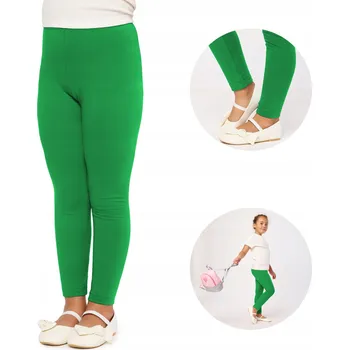 Dívčí legíny Dívčí legíny s dlouhým rukávem bavlna MS10-225 Zelená 146