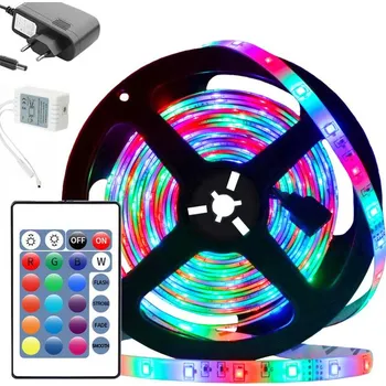 LED páska 4,5m nalepovací vodotěsný LED pás 3528-Multicolor s příslušenstvím
