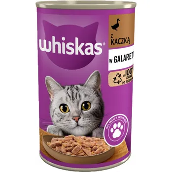 Krmivo pro kočku WHISKAS mokré krmivo pro kočky s kachnou v želé, konzerva 400 g