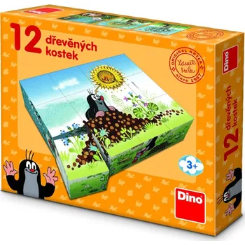 Dětské zboží Krtkův rok - Dřevěné kostky 12 ks