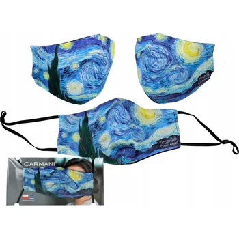 rouška Ochranná rouška - V. van Gogh, Hvězdná noc (černá gumička) (CARMANI)