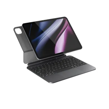 Pouzdro na tablet Tenká hliníková klávesnice s pouzdrem EK40 pro Apple iPad Pro 11" (2018/2020/2021/2022)/Air 10,9/Air 11 černá