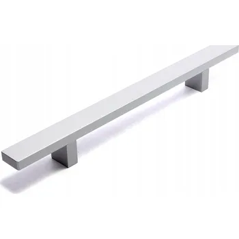 Nábytkové kování Nábytková úchytka reling, šedá matná, 46 x 2 x 2,9 cm