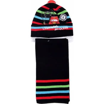 Čepice Disney Cars (Auta), zimní set: čepice a šála, velikost 52