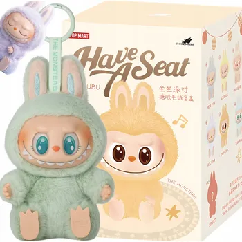 plyšák Plyšový přívěsek Labubu The Monsters 2. generace sedící panenka klíčenka