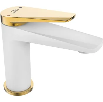 Vodovodní baterie Stojánková umyvadlová baterie Laveo Rubio bílá