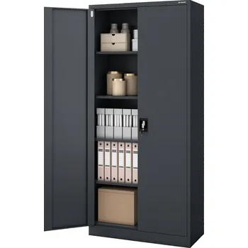 Šatní skříň Skříň kovová Jan Nowak na dokumenty antracitová vysoká