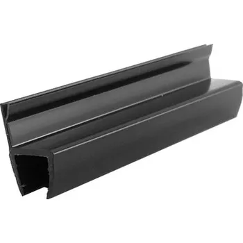 Nábytkové kování Těsnění falcové (dorazové) - černé, pro sklo 8 mm S201-B