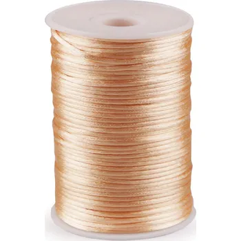 Saténová šňůra Ø2 mm, střední, 07 lososová světlá