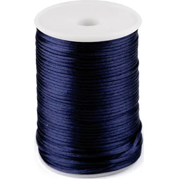 Saténová šňůra Ø2 mm, střední, 120 modrá pařížská