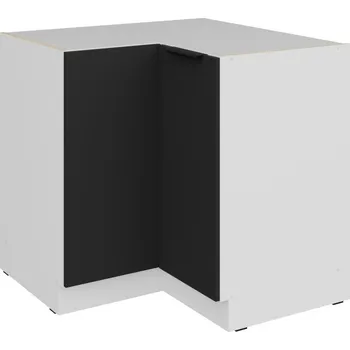 Kuchyňská skříňka Dolní rohová skříňka LUNARA - 90x90 cm, černá / bílá
