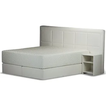 Noční stolek Purtex noční stolek BOXSPRING, 60x45x37cm, Eko kůže bílá