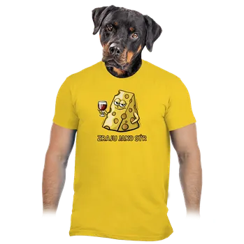 Pánská móda Bastard Zraju jako sýr pánské tričko Gold