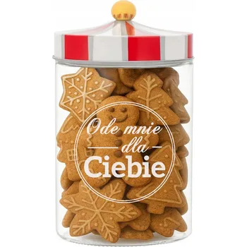 Sklenice Vánoční zavařovací sklenice s gravírováním na perníky Circus 1,2 l