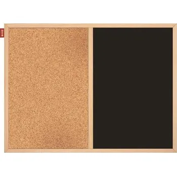 Kancelářský nábytek Kombinovaná tabule Memobe DUO, 90x60cm,dřevěný rám