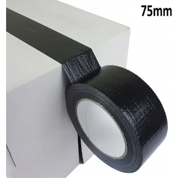 Lepicí páska 75mm/50m OPRAVNÁ LEPICÍ PÁSKA ZESÍLENÁ ČERNÁ