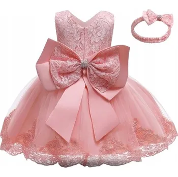 Dívčí šaty Šaty pro Dívky s Čelenkou - Ideální na Svatební Hostina a Oslavy - 100