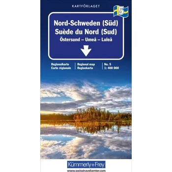 SZWECJA PN LULEA - KIRUNA - NARWIK mapa 1:400 000 Kummerly + Frey ŠVÉDSKO SEVER: Luleå - Kiruna - Narvik - mapa 1:400 000 Kummerly + Frey - kolektiv autorů