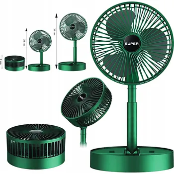 Domácí ventilátor Stolní USB ventilátor tichý silný VĚTRÁČEK zelený