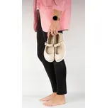 Barefoot baleríny dámské Olivier 1770 s přezkou, kožené, velikost 38