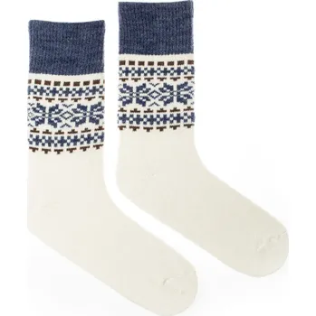 Dámské ponožky Vlněné ponožky merino Vlnáč Dvojvločka modrohnědý S (35-38)